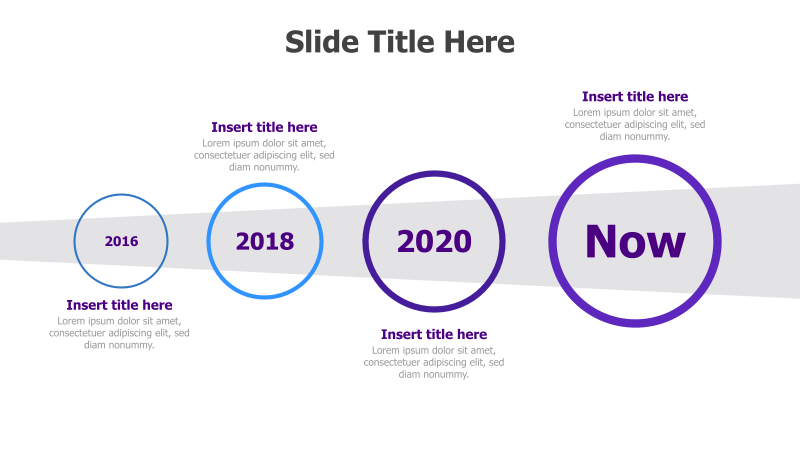 4-Point Timeline with Circular Stages