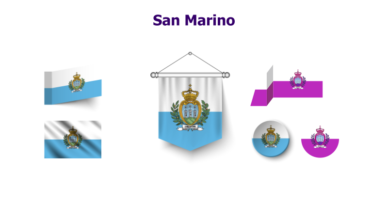 San Marino Flag Variations