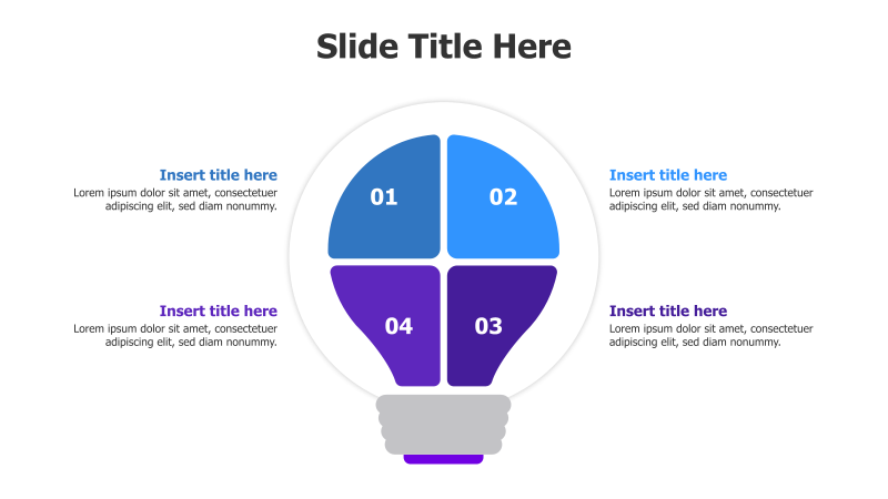 4-Point Bulb Infographic