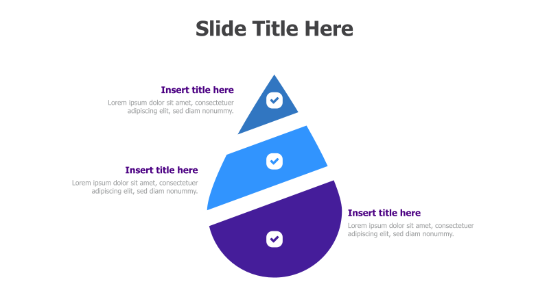 3-Level 3D Stacked Pyramid Diagram