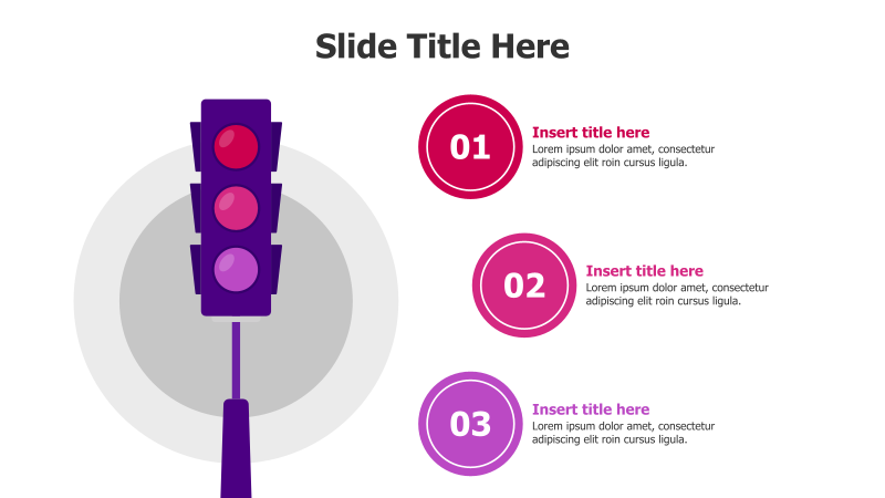 3-Point Traffic Light Infographic