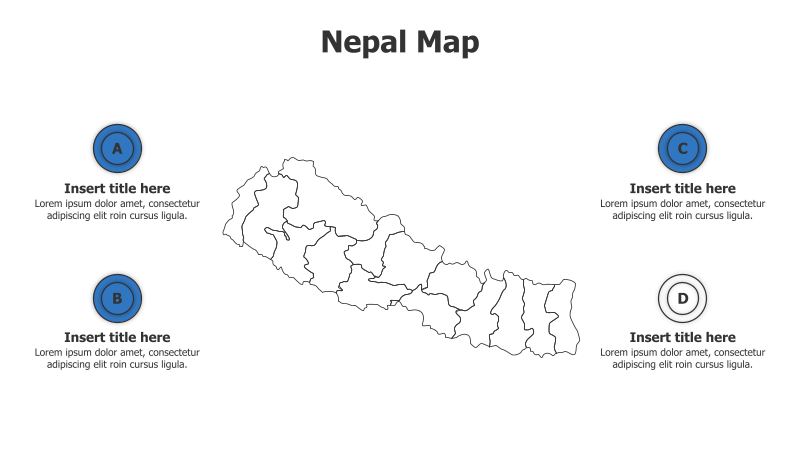 4-Point Nepal Map Infographic
