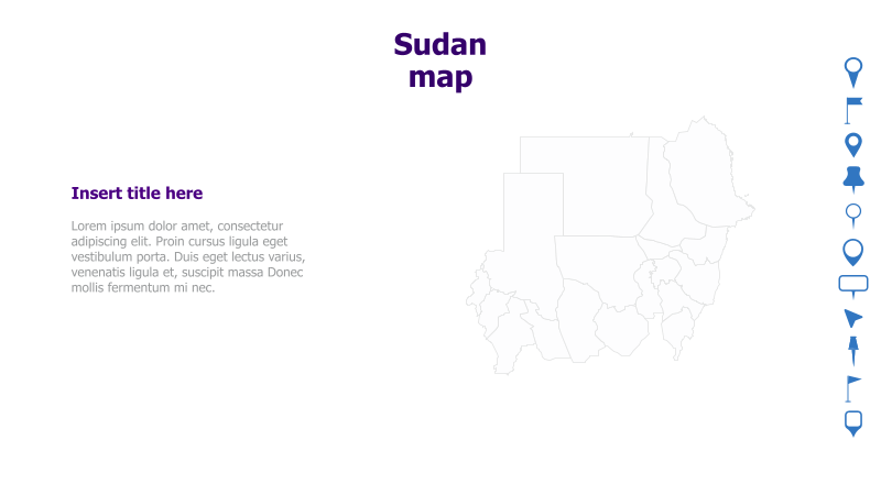 Sudan Map with Text Placeholder
