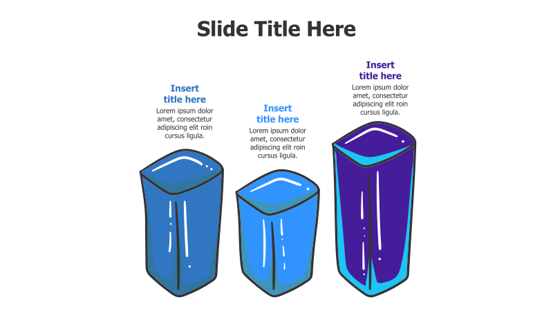 3-Step 3D Block Infographic
