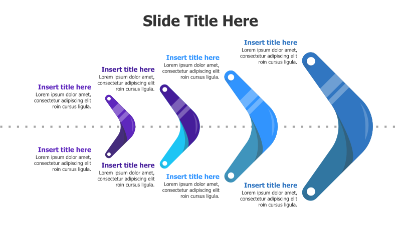 8-Point Colored Fishbone Infographic