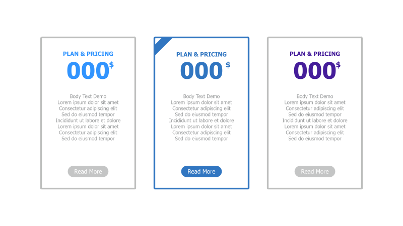 Three Pricing Plan Cards