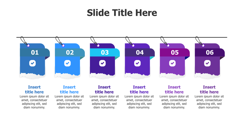 6-Step Cutout Label Infographic