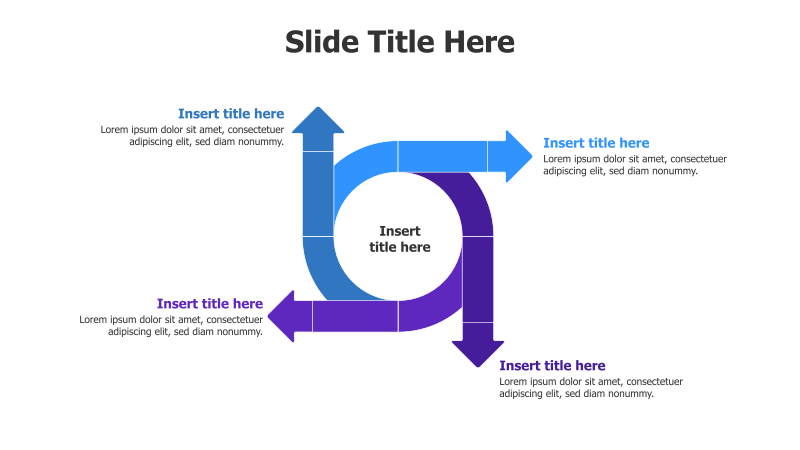 Four Arrows Continuous Loop Infographic