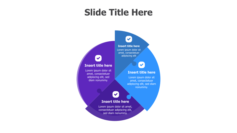 4-Part Circular Puzzle Diagram
