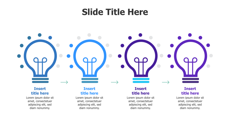 4-Point Bulb Infographic