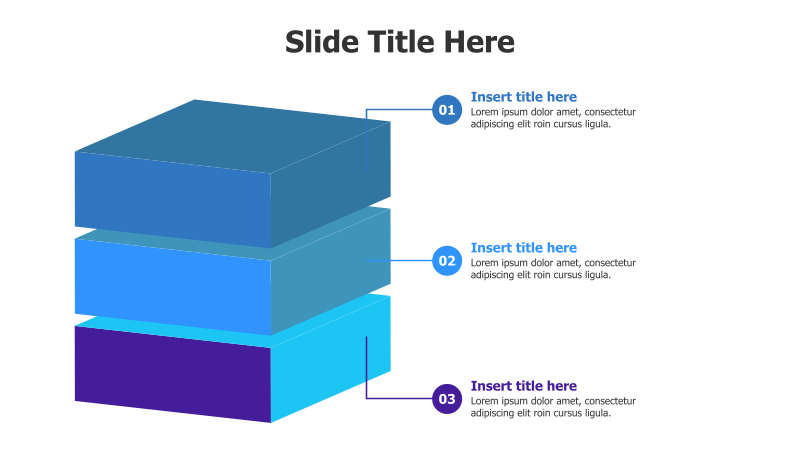 3-Level 3D Stacked Cube Infographic