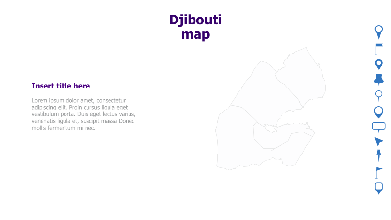 Djibouti Map with Text Placeholder