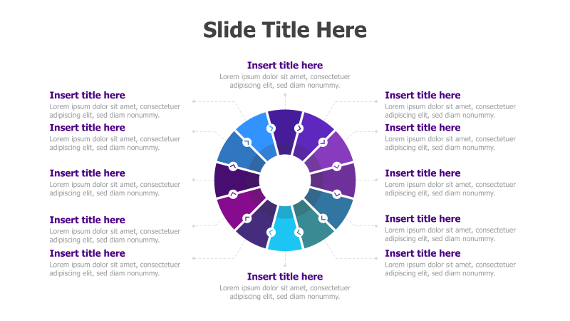 6-Point Circular Diagram with Text