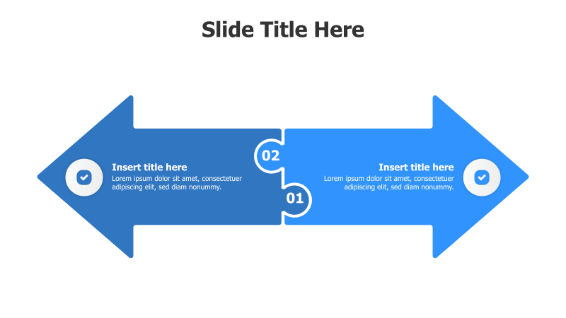 Two-Point Opposing Arrows Infographic