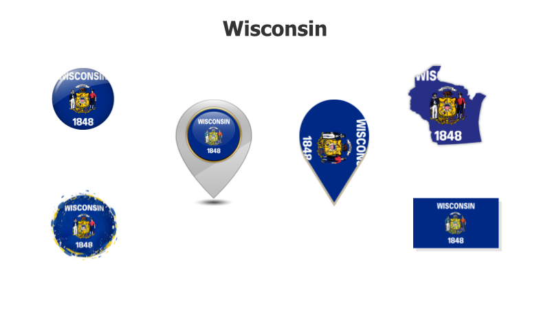 Wisconsin State Flag Variations