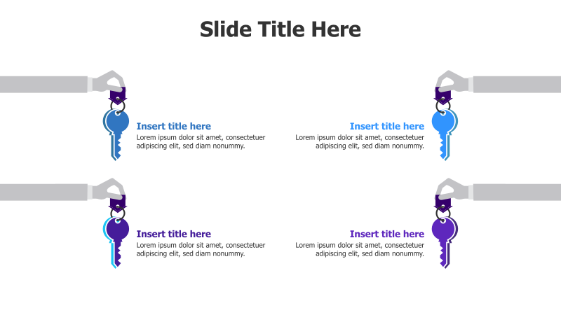 4 Hands Holding Keys Infographic
