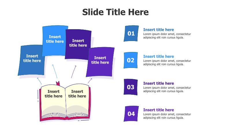 Book Infographic with 4 Points