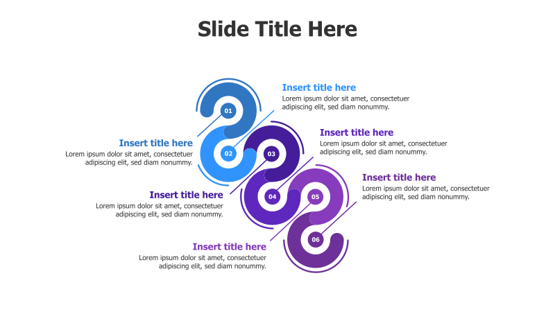 6-Point Connected Circle Infographic
