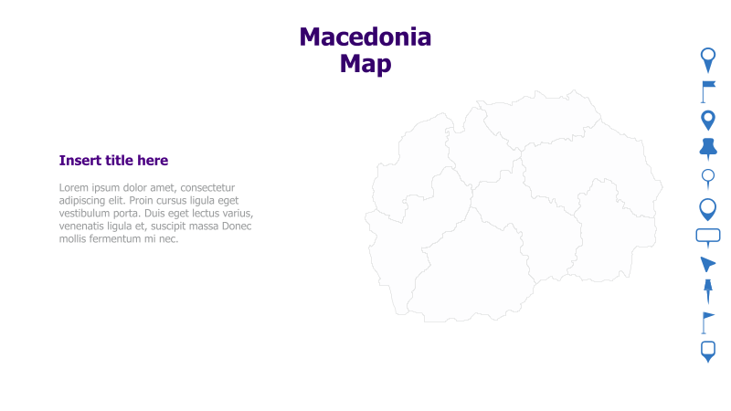 North Macedonia Map Template