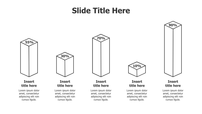 5-Column 3D Outline Infographic