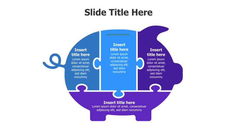4-Part Piggy Bank Infographic