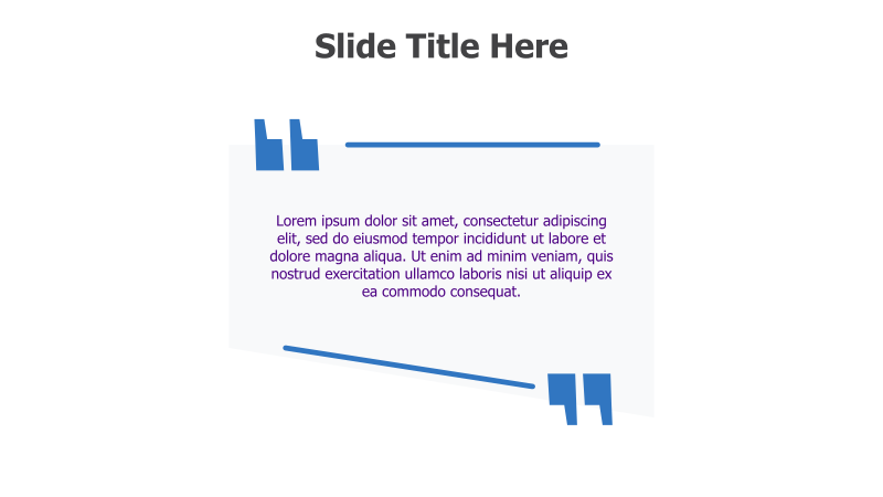Quote Slide with Connector Lines