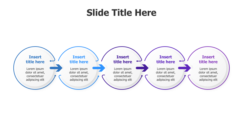 5-Step Timeline with Arrows