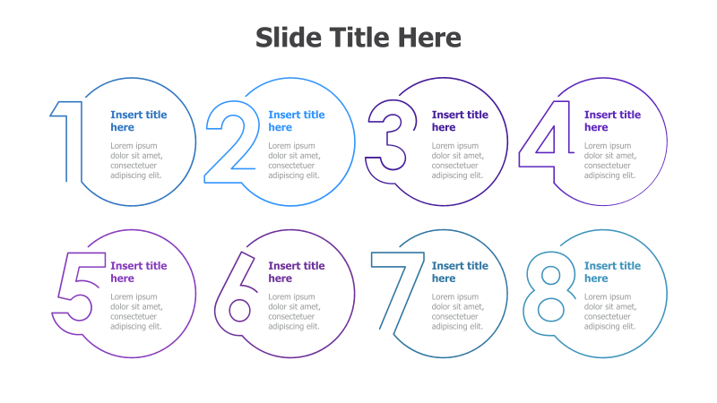 8-Point Circular Numbered List