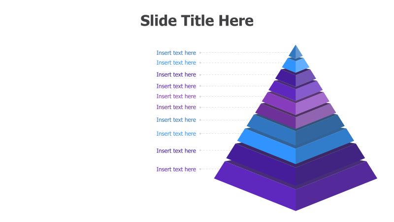 10-Level 3D Pyramid Diagram