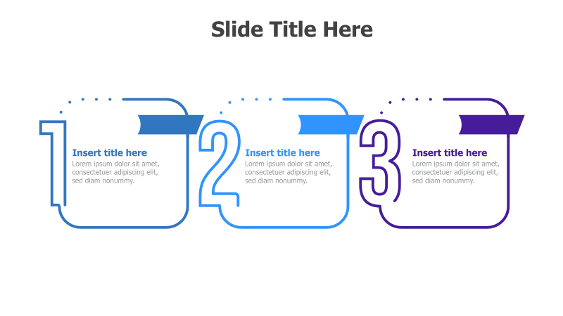 3-Step Numbered Process Flow