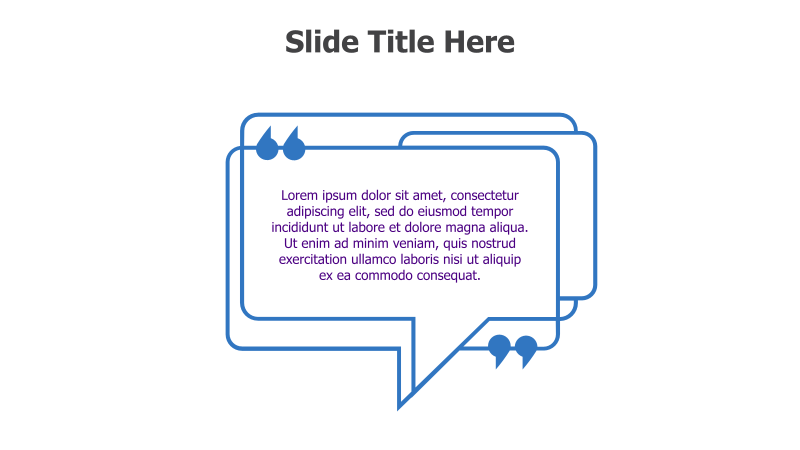 Quote Template with Speech Bubbles