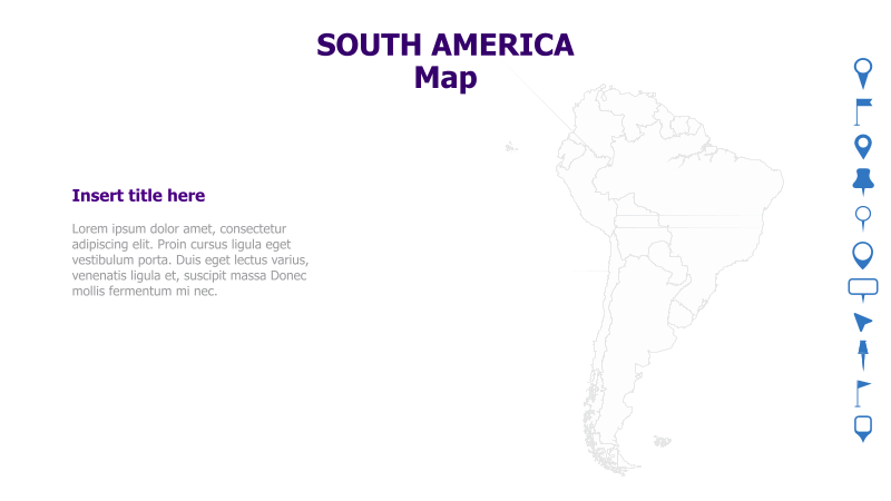 South America Map Template
