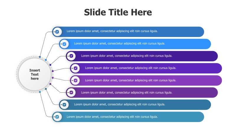 8 Points Branching from Circle Infographic