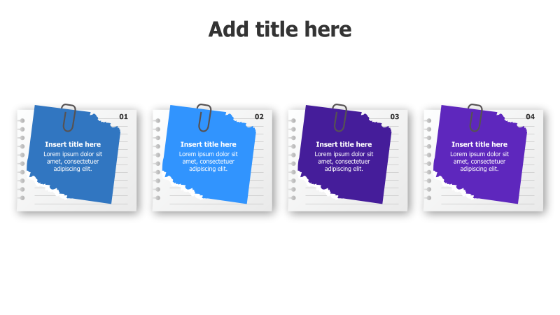 4 Square Sticky Notes Colored