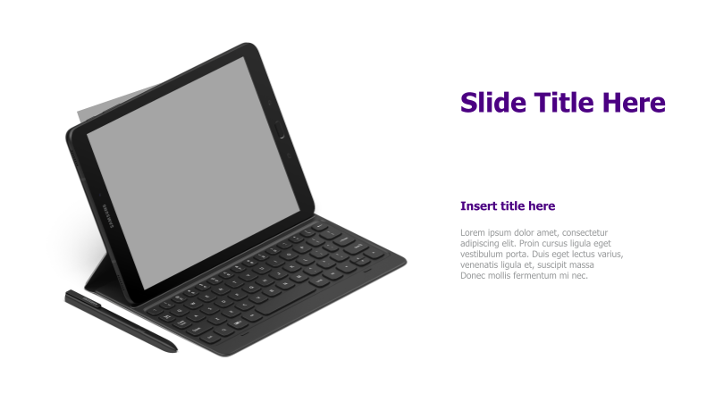 Tablet with Keyboard Mockup
