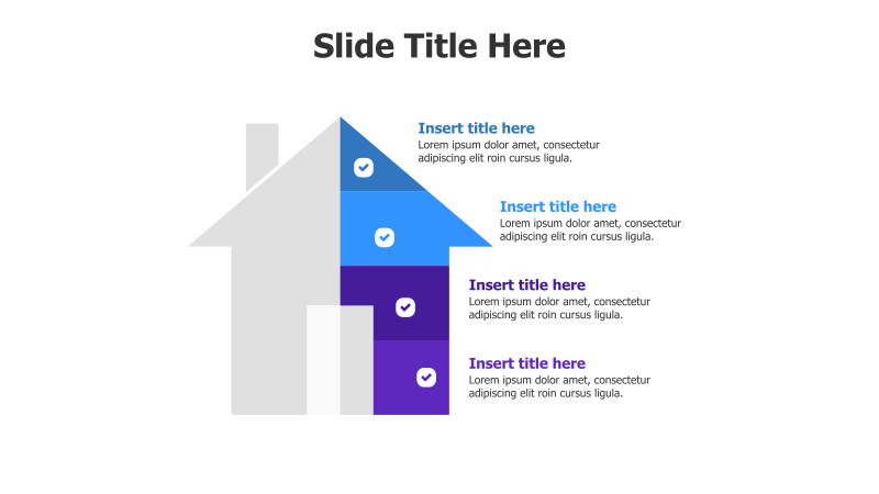 4-Level Home Infographic with Checkmarks