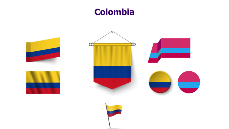 Colombia Flag Variations