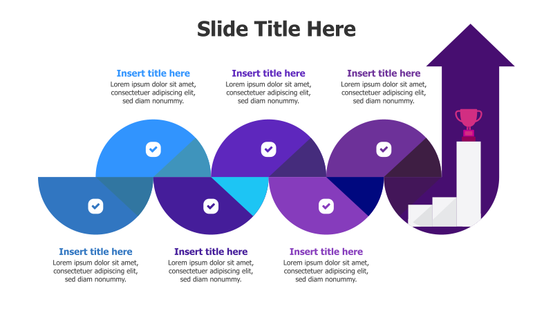 6-Step Growth Arrow Infographic