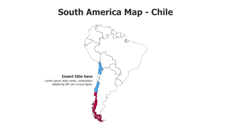 Chile Map with Flag