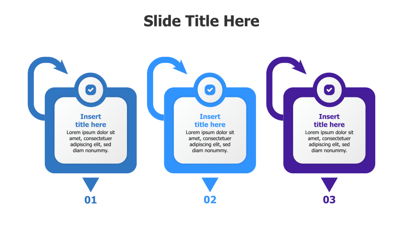 3-Step Circular Process with Icons