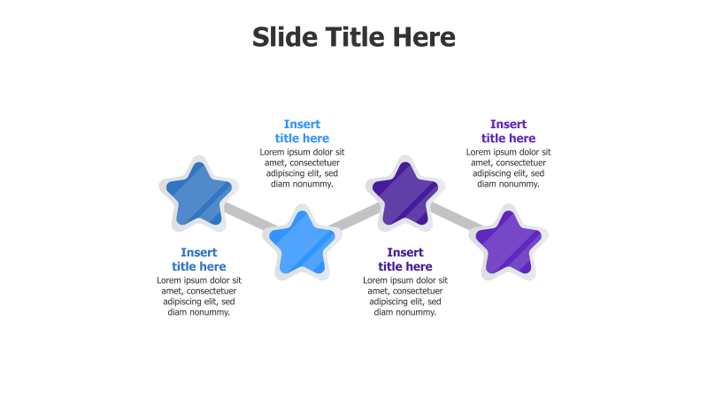 4 Points Connected Star Infographic