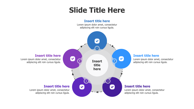 5-Point Circular Process with Arrows