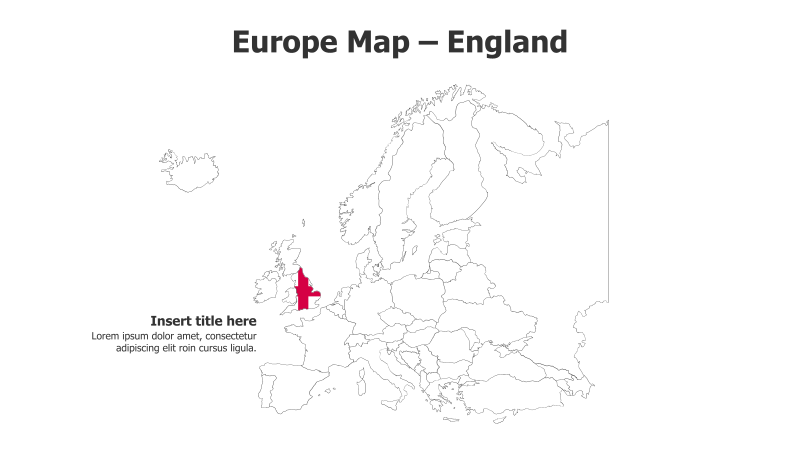 Europe Map - England Highlight