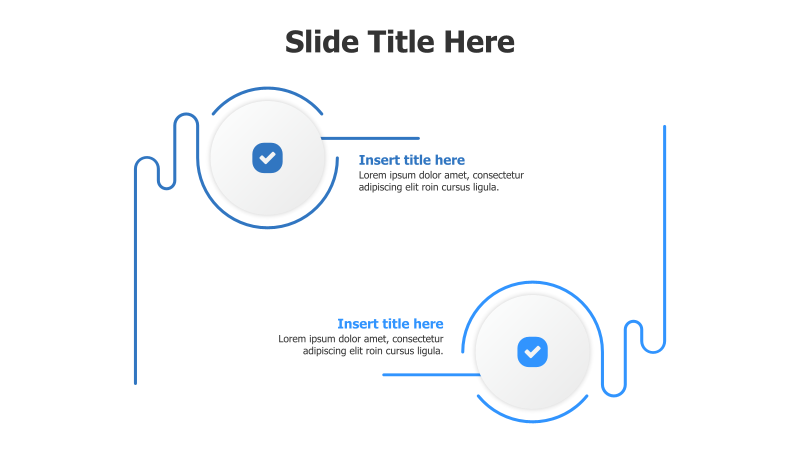 2-Point Wavy Lines with Circles Infographic
