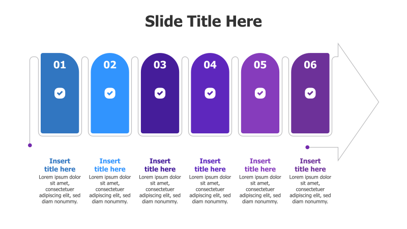 6-Step Process with Colored Blocks