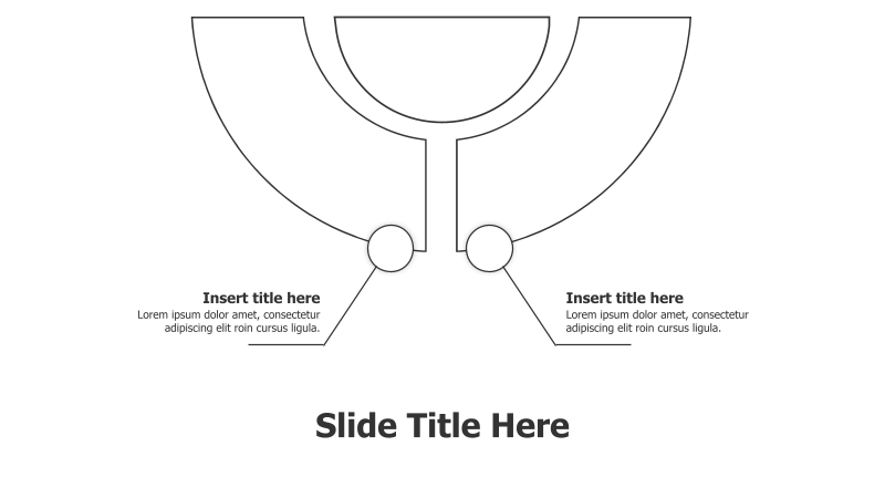 2-Point Outline Half Circle Infographic