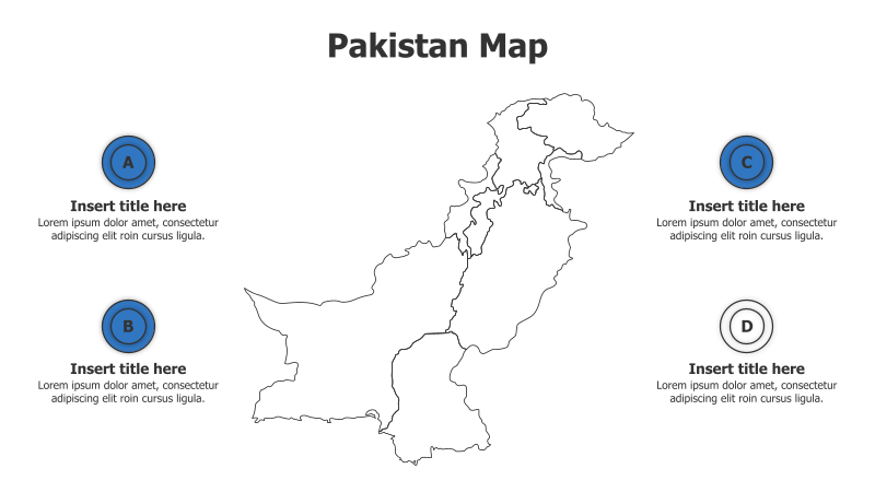 4 Points Outline Pakistan Infographic