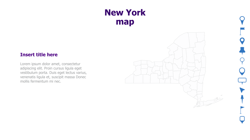 New York State Map Template