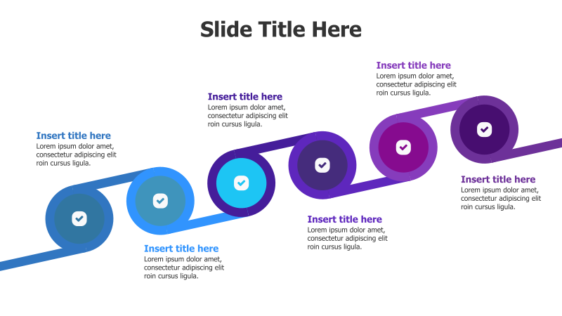 6-Step Circular Process with Gradient