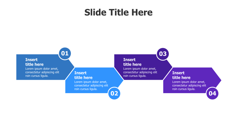 4-Point Connected Arrows Infographic